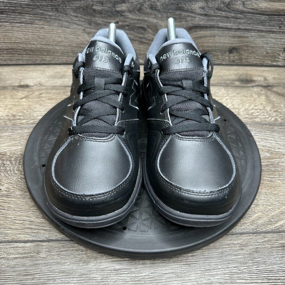New Balance 813 All Black Leather Comfort Women Walking Work Shoes SIZE 9.5D - Picture 2 of 8